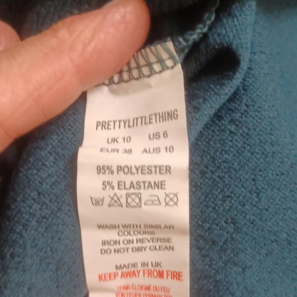 Prettylittlething  single button front teal Blazer NWT - Picture 7 of 7